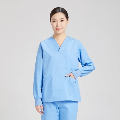 Conjunto de esfoliação feminina médico enfermeira uniforme hospitalar tops calças ternos roupas de trabalho