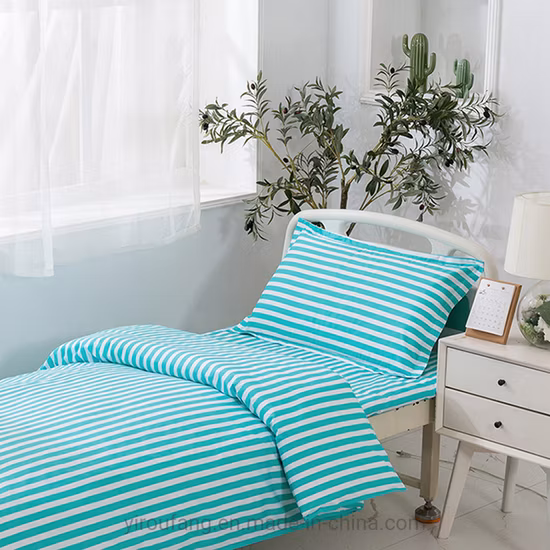 Lençol plano de alta qualidade, 3 peças, conjunto de edredom hospitalar amigável à pele macia, roupa de cama com fronha